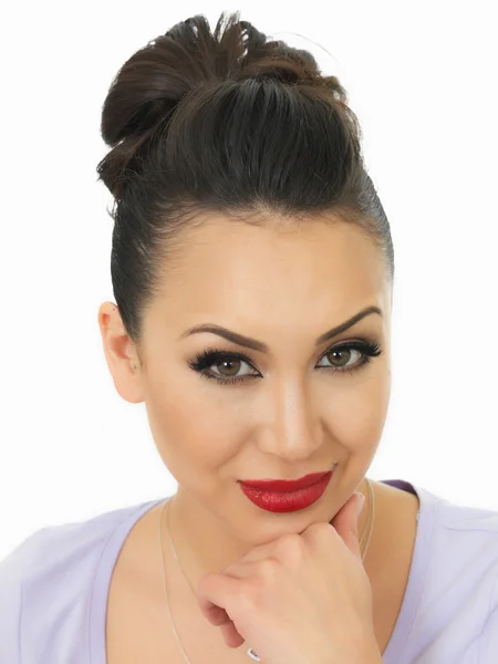 Close Up Portrait Of A Beautiful Young Hispanic Woman — Stock Photo, Image