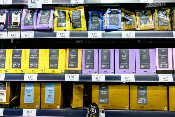 Londra İngiltere, 24 Ekim 2025, Marks and Spencer Tea Seçimi 