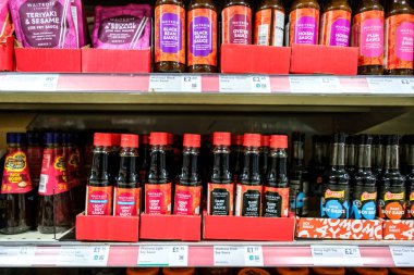 London UK, November 14 2025, Selection Of Classic Asian Style Cooking Ingredient Sauces