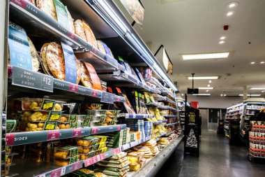 London UK, November 17 2025, Selection Of Fast Food Ready Meals And Side Dishes