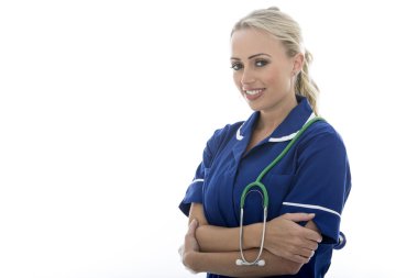 Attractive Young Woman Posing As A Doctor or Nurse In Theatre Sc