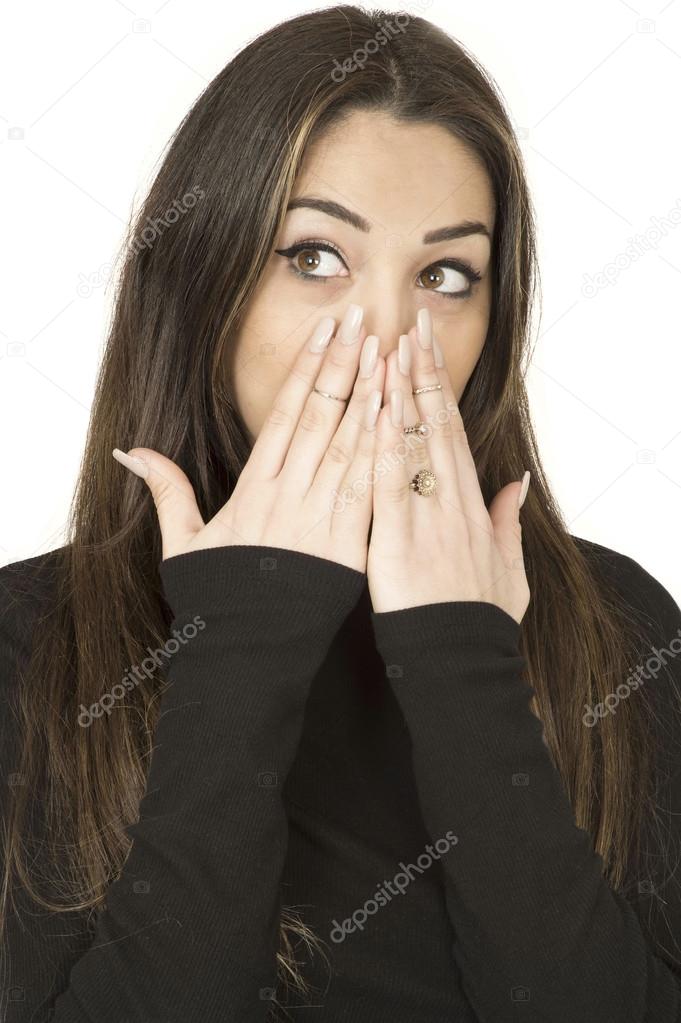 Attractive Shocked Surprised Young Woman