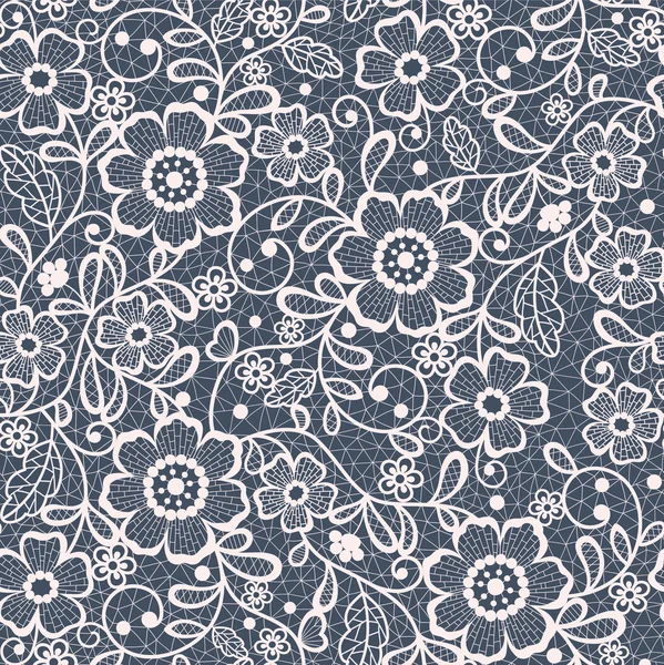 Fond floral sans couture dentelle — Image vectorielle