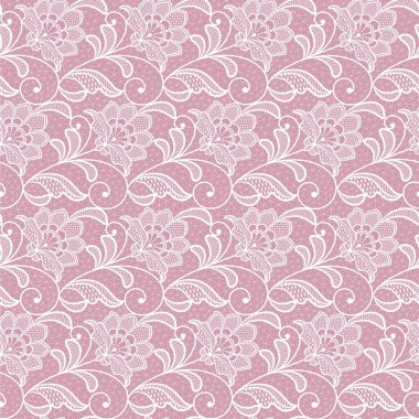 Kusursuz pembe dantel çiçekli arka plan.