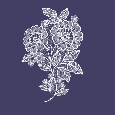 dantel çiçek dekorasyon elementi