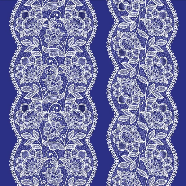 Naadloze Kant Bloemen Achtergrond Vintage Kant Kleedje — Stockvector