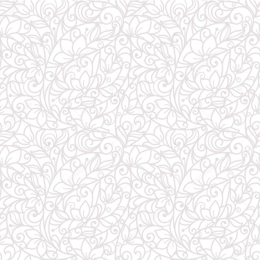 grey seamless  floral   background