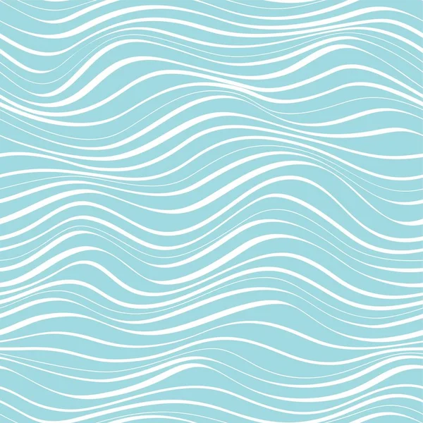 Naadloze Abstracte Blauwe Witte Achtergrond Zeewatergolven — Stockvector