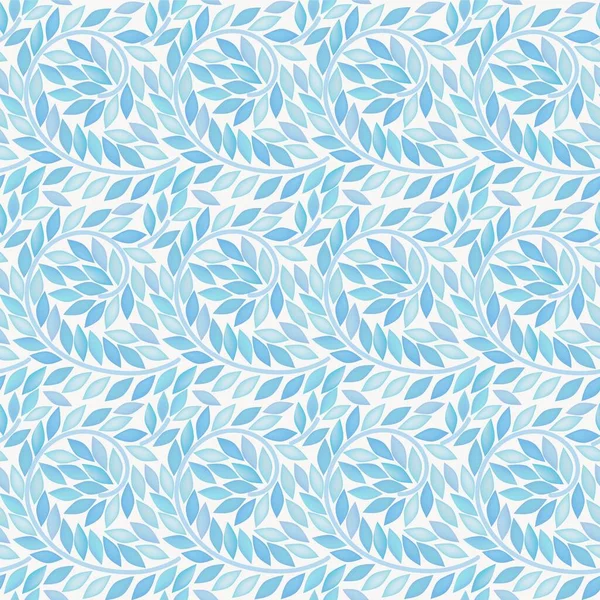 Безморщинистый Цветочный Фон Синие Листья Использоваться Упаковки Текстиля Обоев Дизайна — стоковый вектор
