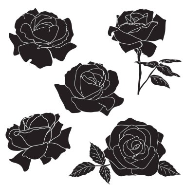 Koyu kırmızı siluet beyaza karşı