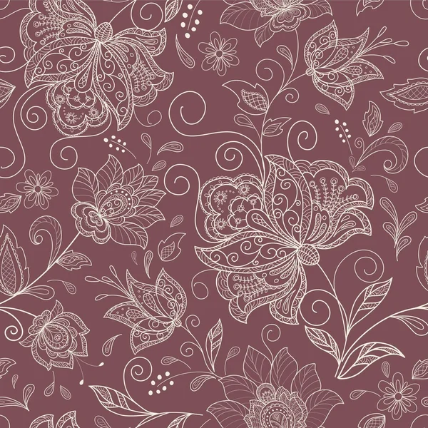 Fundo floral abstrato sem costura — Vetor de Stock