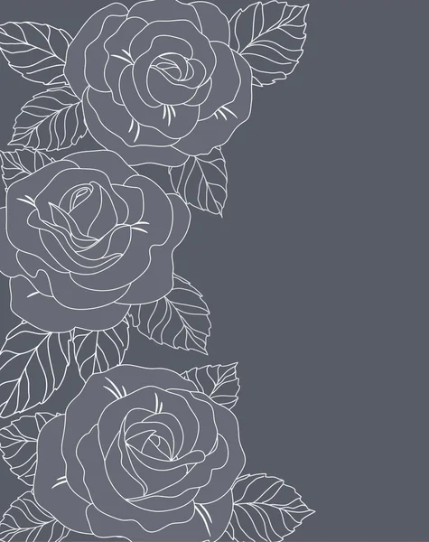 Fond abstrait avec des roses — Image vectorielle