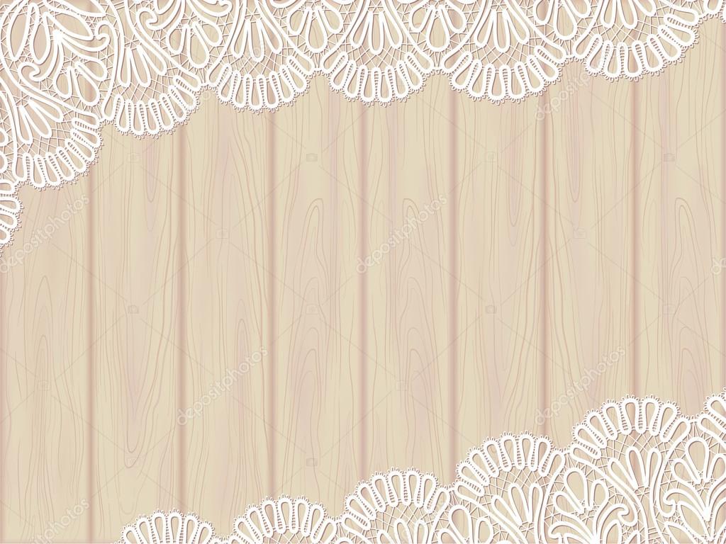 Template frame design for card on wooden background