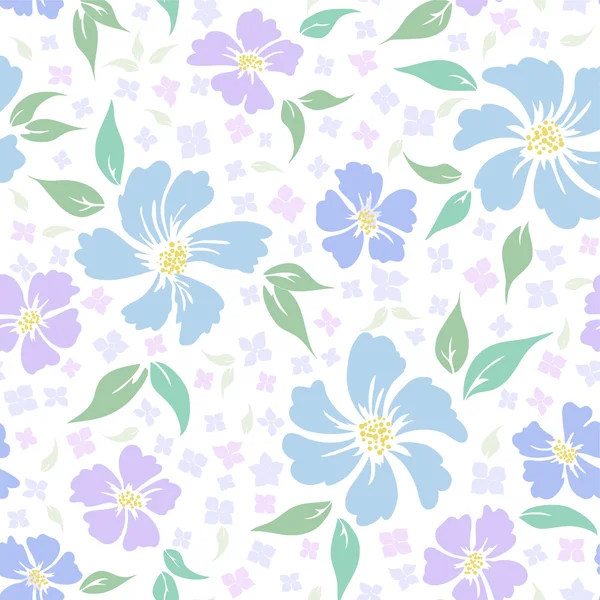 Fundo floral sem costura — Vetor de Stock