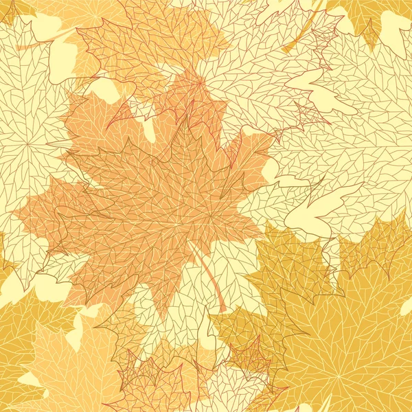 Seamless autumn leaves pattern — Stock Vector