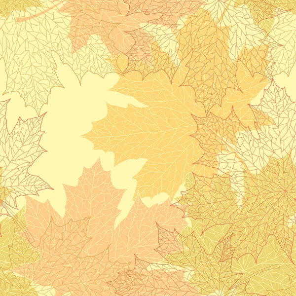 Patrón de hojas de otoño sin costura — Archivo Imágenes Vectoriales