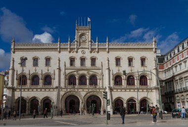 Rossio Lisbon şehrinde istasyonu girişi
