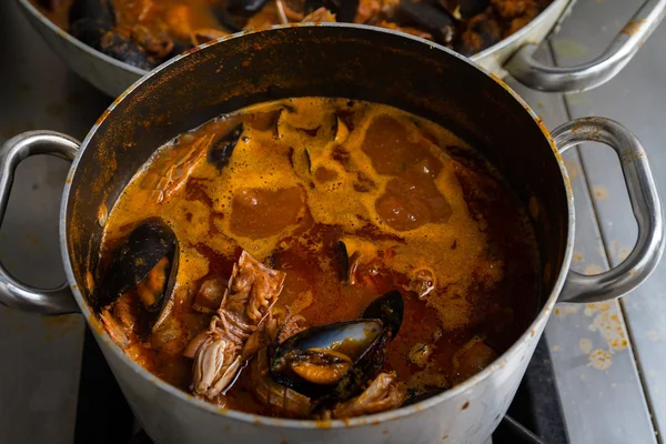 Balık çorbası, balık çorbası Stok Fotoğraf