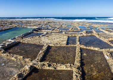 island of Gozo, salt marshes clipart