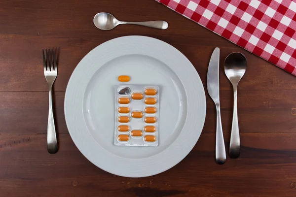 pills in a plate