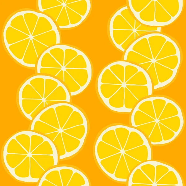 Seamless pattern with cutted oranges — Stock Vector