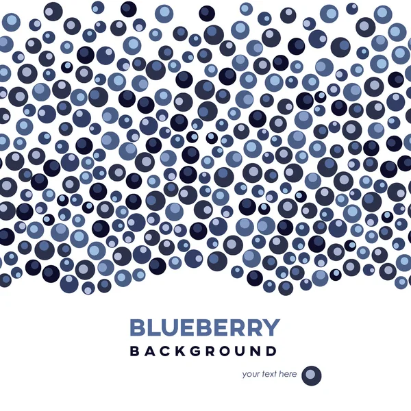 Ondulado sem costura blueberry fundo — Vetor de Stock