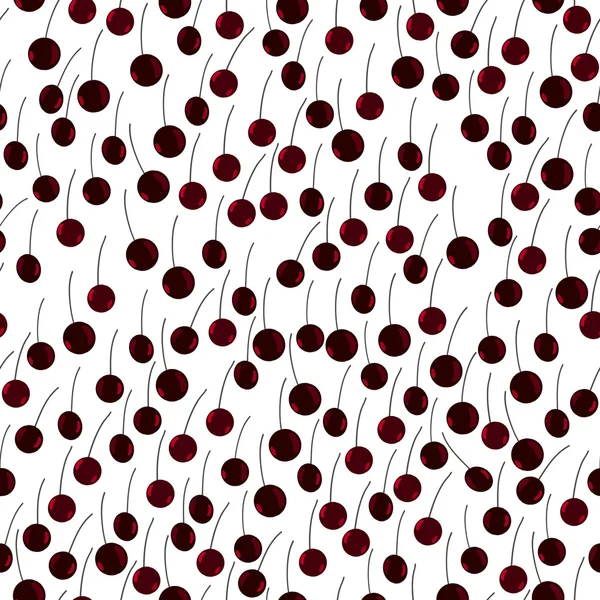 Cute seamless pattern with cherries — Stock Vector