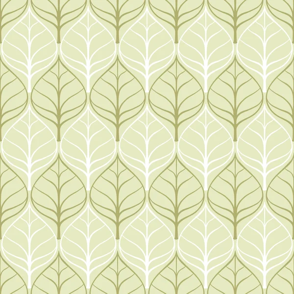 Geometric seamless pattern with leaves — Stock Vector