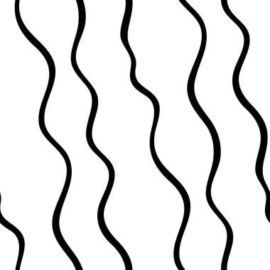 Dalgalı çizgiler boyunca soyut siyah beyaz desen