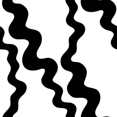 Dalgalı çizgiler boyunca soyut siyah beyaz desen