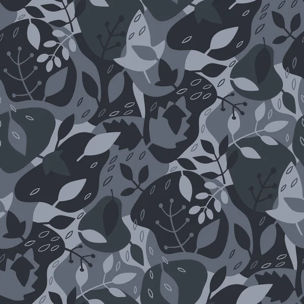 Modèle Camouflage Vectoriel Sans Couture Avec Feuilles — Image vectorielle