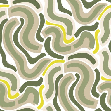 Dalgalı çizgileri olan kusursuz vektör deseni