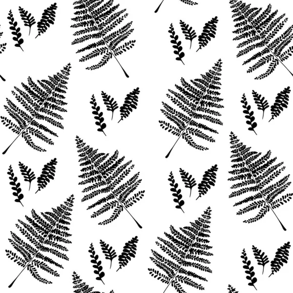 Siyah ve beyaz eğreltiotu desenli