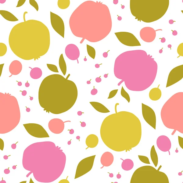 Seamless Vector Pattern Apples — Stock Vector