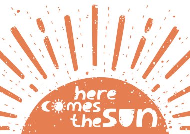 Doğan güneşli kartpostal