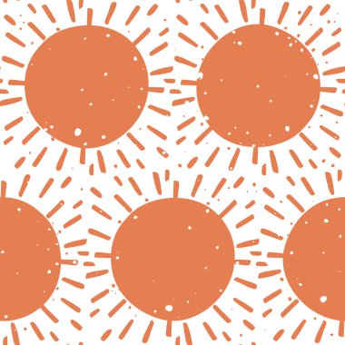 Güneşli kusursuz vektör deseni 
