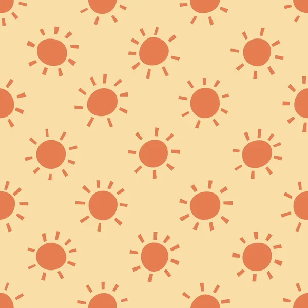 Seamless Vector Pattern Sun — Stock Vector