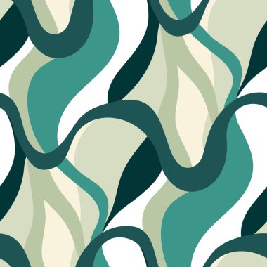 Dalgalı çizgileri olan soyut ve pürüzsüz desen