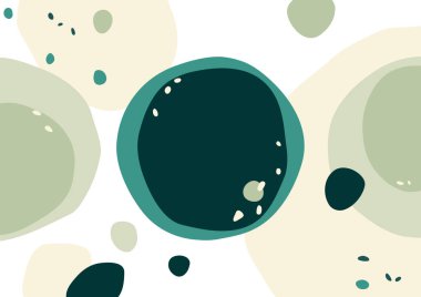 Poster with abstract organic shapes