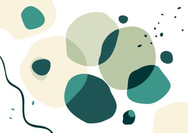 Poster with abstract organic shapes