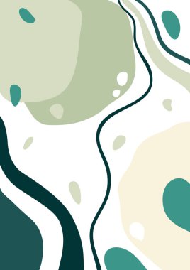 Poster with abstract organic shapes