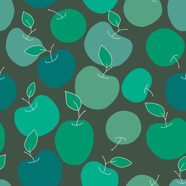 Patrón sin costura de manzanas — Vector de stock