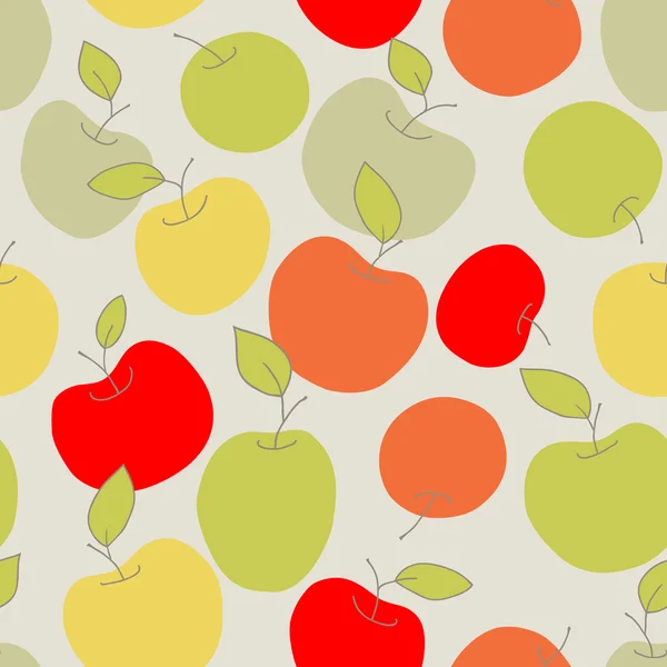 Patrón sin costura de manzanas — Vector de stock