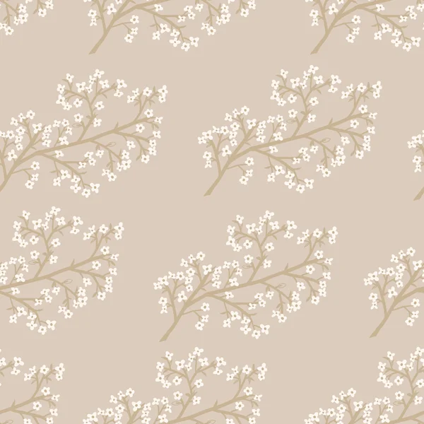 Seamless pattern from spring branches — Stock Vector