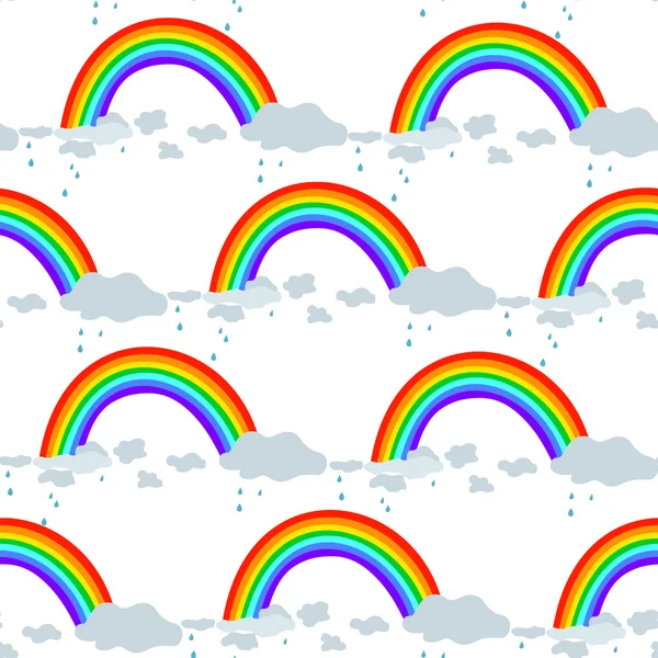 Naadloze patroon van regenbogen — Stockvector