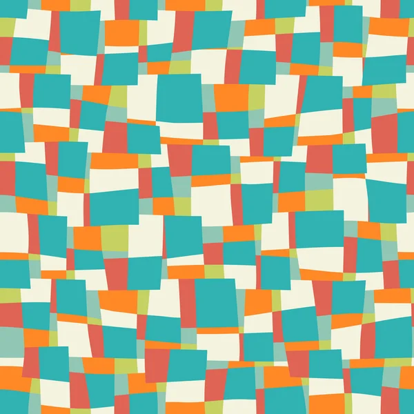 Modèle de carrés colorés sans couture — Image vectorielle
