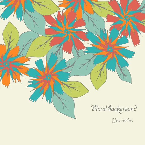 Cute floral background — Stock Vector