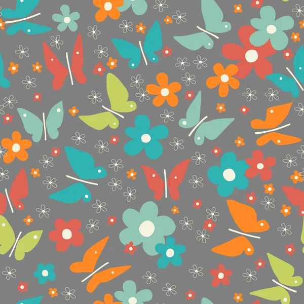 Pattern with butterflies — Stock Vector