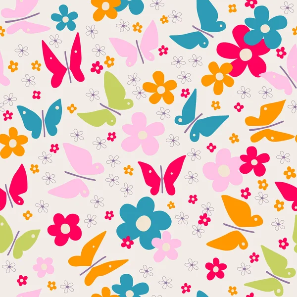 Pattern with butterflies — Stock Vector