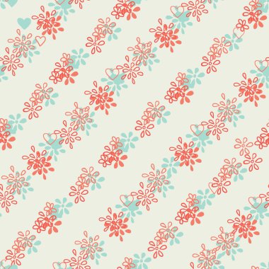 çizgili çiçek desenli